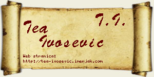 Tea Ivošević vizit kartica